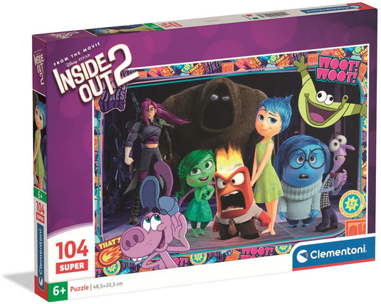 Clementoni - kinderpuzzel - 104 stukjes - inside out thema - puzzel vanaf 6 jaar