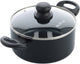 Kochstar essenz keramische kookpan - met deksel - 20cm - 2.7l - pfas-vrij - inductie kookpan - inductie pan - keramische anti-aanbaklaag - koelgreep - ovenbestendig tot 130° c - zwart