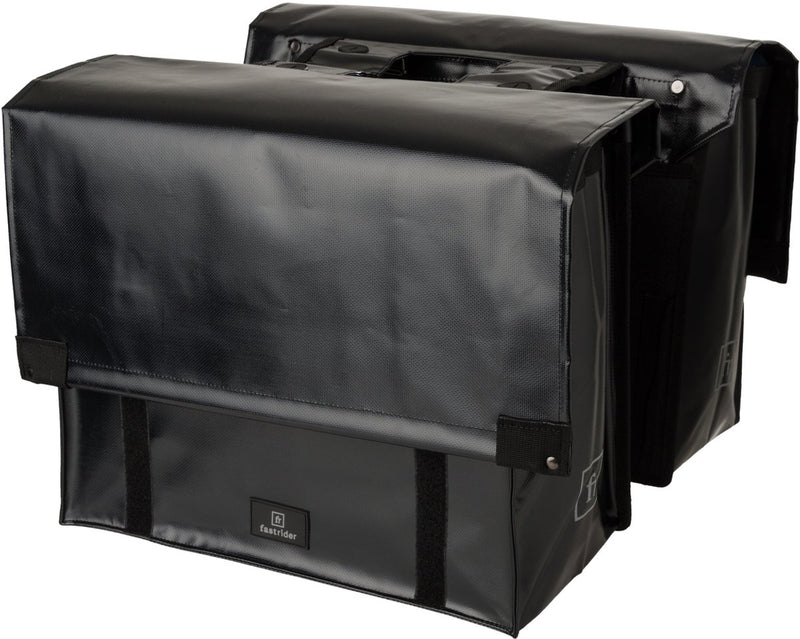 Afbeelding laden in galerijviewer, Fastrider tarpaulin cargo dubbele fietstas basics zwart
