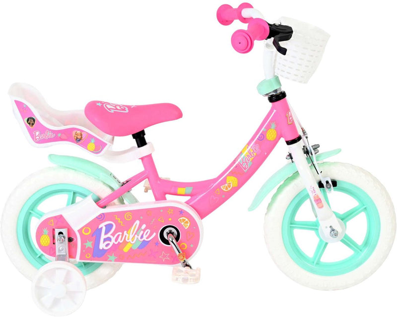 Afbeelding laden in galerijviewer, Volare barbie kinderfiets - meisjes - mag wheels - 12 inch - roze
