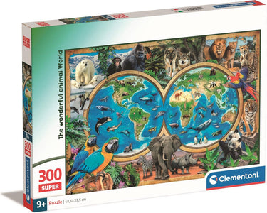 Clementoni legpuzzel super color the wonderful animal world, 300st.