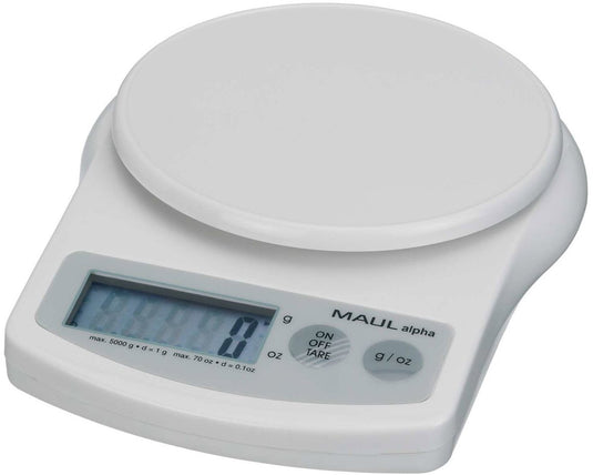 Maul alpha brievenweger 5 kg - wit - kunststof - 1 stuk - 18.8 x 14.1 x 3.7 cm -