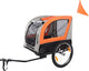 Flamingo fietskar jolene – grijs oranje, 77,5 × 58 × 67 cm | geschikt voor fiets e-bike – draagvermogen tot 40 kg!