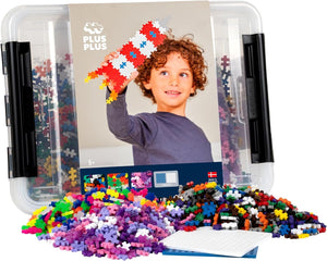 Plus-plus basic opbergbox 2400 delige bouwset - 3406 - bouwspeelgoed - constructiespeelgoed - set met bouwstenen - vanaf 5 jaar