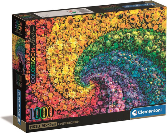 Clementoni - puzzel - 1000 stukjes - whirl - colorboom - puzzel voor volwassenen - special series