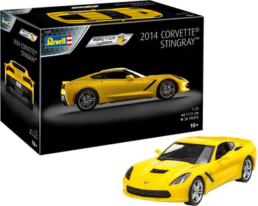 Revell modelbouwpakket militaire voertuigen - 07825 corvette stingray 2014 - easy click plastic - 1:25 - modelbouw