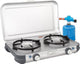 Campingaz camping kitchen 2 cv pz camping kooktoestel - 2 pits camping gas kooktoestel - 2x 2000 watt - piezo ontsteking - werkt op cv470+ gascartouche - lichtgewicht camping kooktoestel 2 pits - voor 2 pannen van 24 cm - zilvergrijs