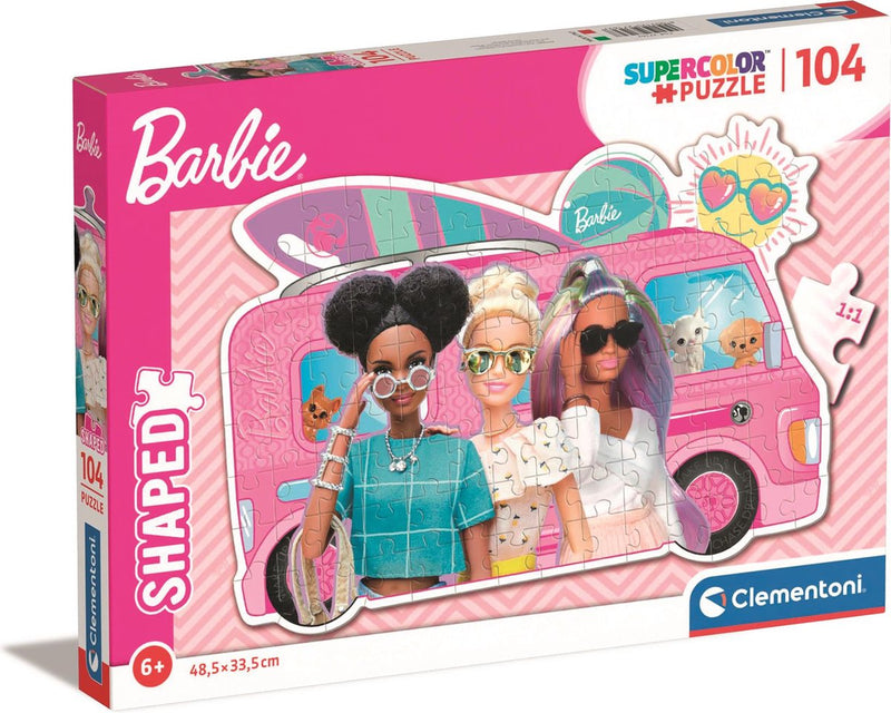 Afbeelding laden in galerijviewer, Clementoni legpuzzel super color - barbie surfbus,104st.
