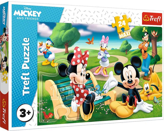 Trefl mickey mouse onder vrienden disney legpuzzel - 24 stukjes - vanaf 3 jaar