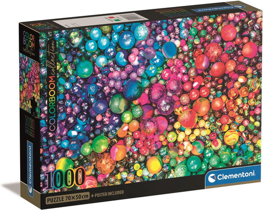Clementoni - puzzel - 1000 stukjes - kleurrijke knikkers - geschikt voor kinderen vanaf 14 jaar