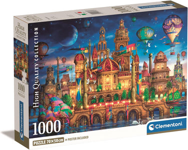 Clementoni downtown legpuzzel - puzzel 1000 stukjes - 70x50 cm - voor volwassenen en kinderen vanaf 14 jaar