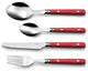 Amefa retail bestekset amefa saxo rood tweekleurig 16 onderdelen (25 cm)