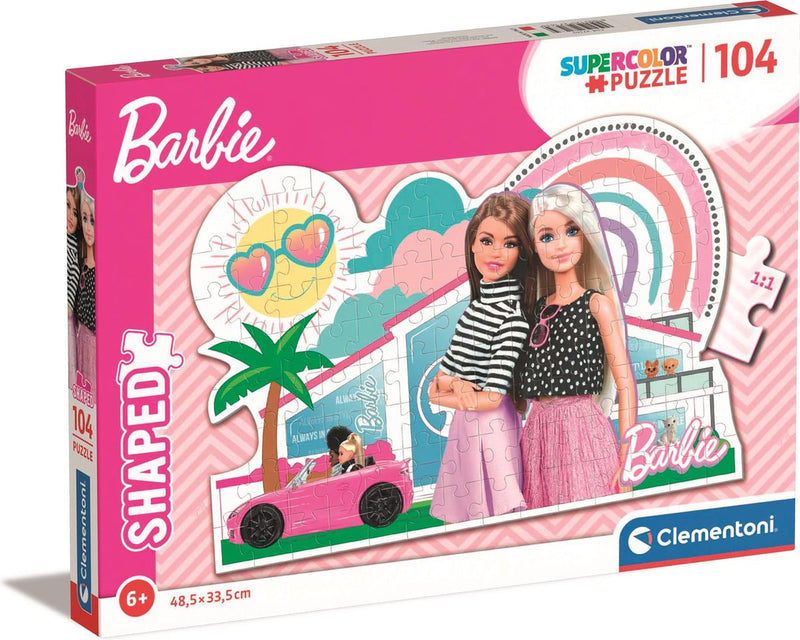 Afbeelding laden in galerijviewer, Clementoni legpuzzel super color - barbie roze auto, 104st.
