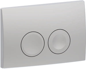 Geberit delta25 bedieningsplaat - 2-toets spoeling - ronde knoppen - dualflush - mat chroom