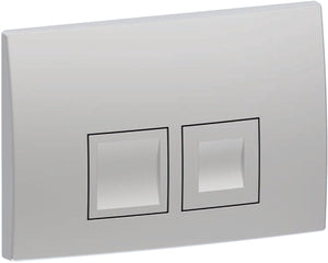 Geberit delta25 bedieningsplaat - 2-toets spoeling - rechthoekige knoppen - dualflush - mat chroom