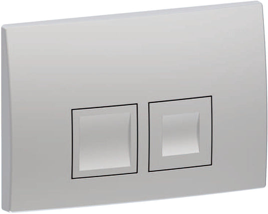 Geberit delta25 bedieningsplaat - 2-toets spoeling - rechthoekige knoppen - dualflush - mat chroom