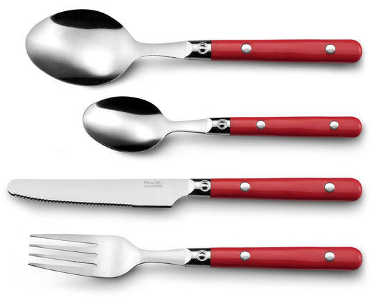 Amefa retail bestekset amefa saxo rood tweekleurig 16 onderdelen (25 cm)