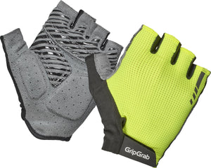Gripgrab - expert rc max korte vinger zomer fietshandschoenen met padding - geel hi-vis - unisex - maat s