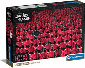 Clementoni - puzzel - 1000 stukjes - squid game thema - puzzel voor volwassenen