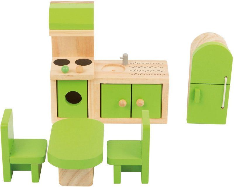 Afbeelding laden in galerijviewer, Small foot - houten poppenhuis meubeltjes keuken, 5dlg.

