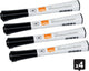 Nobo glide whiteboard markers met fijne punt - pak van 4 stuks - zwart
