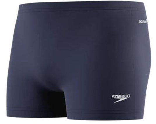 Speedo endurance+ logo aquashort heren - strakke zwemshort heren - chloorbestendige zwembroek mannen - kleurvaste sportzwembroek heren - marine wit - xxl