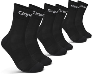 Gripgrab - ride regular cut zomer fietssokken 3 paar wielersport coolmax sokken - unisex - zwart