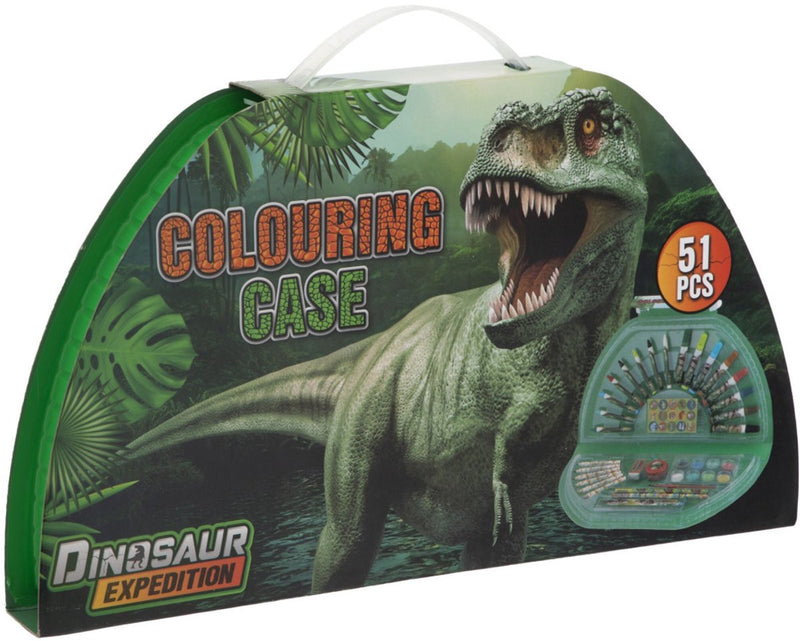Afbeelding laden in galerijviewer, Dinosaur dino kleurkoffer, 51dlg.
