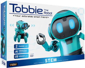 Construct and create construct create tobbie de robot blue - experimenteerset - robot bouwpakket - programmeerbaar - ai robot