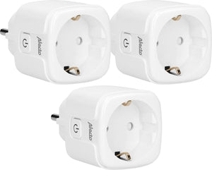 Alecto smart-plug20 triple - smart wifi tussenstekker met energiemeter - 16a 3680w -3 stuks