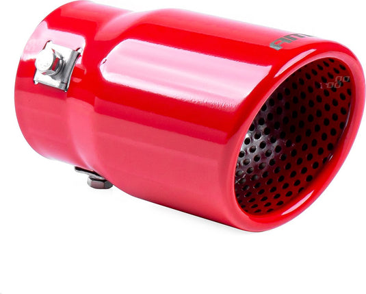 Amio uitlaat einddemper sierstuk rvs koppelstuk 63mm rood