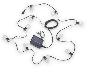 Rl live your light reality mood - lichtsnoer - zwart mat - incl. 10x e12 0,5 w - afstandsbediening - schemersensor - usb-aansluiting - helderheid instelbaar - geheugenfunctie - oplaadbaar - zonne-energie - timer - hybrid solar - oplaadbaar - buitenverlich