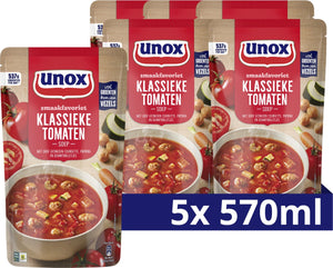 Unox - soep in zak - klassieke tomatensoep - 5 zakken x 570 ml