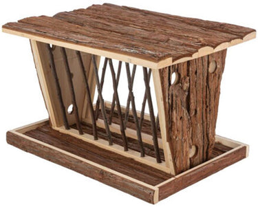 Trixie - hooiruif - met bodem en deksel - schorshout - 40x30x22 cm