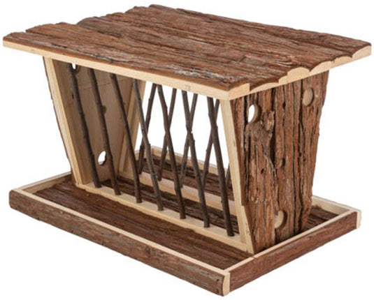 Trixie - hooiruif - met bodem en deksel - schorshout - 40x30x22 cm