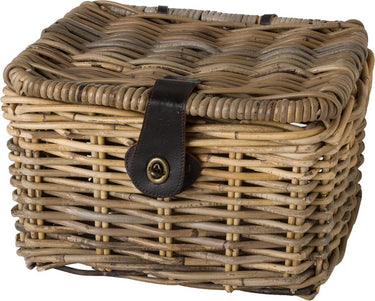 Fastrider sera rotan fietsmand - naturel - 8l - handgemaakt - met klep