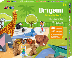 Avenir origami: mijn eigen wilde dieren, 40 vouwpapieren, 8 modellen, in doos, 5+