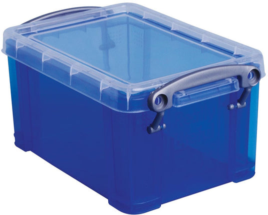 Really useful box 0 | 7 liter | transparant blauw