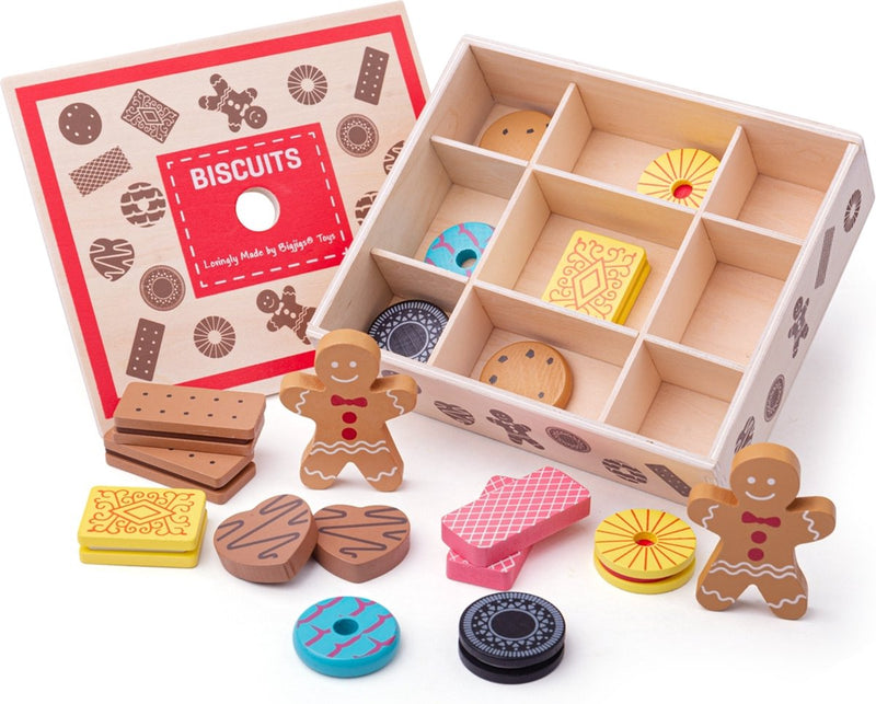 Chargez l'image dans la visionneuse de la galerie, Bigjigs toys - houten box met koekjes
