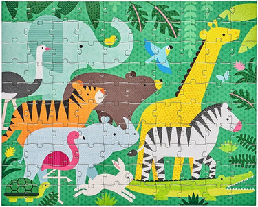 Petit collage legpuzzel 2-in-1 dieren junior 49 stukjes