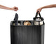 Joseph joseph tota luxe 90l wasmand zwart, 3 compartimenten