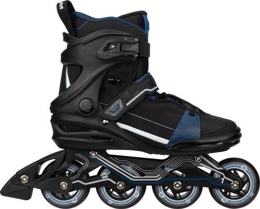Nijdam inline skates - alu chassis - circuit cruiser - maat 45 - zwart