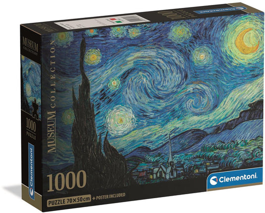 Clementoni - puzzel - 1000 stukjes - de sterrennacht - puzzel voor volwassenen - high quality collection