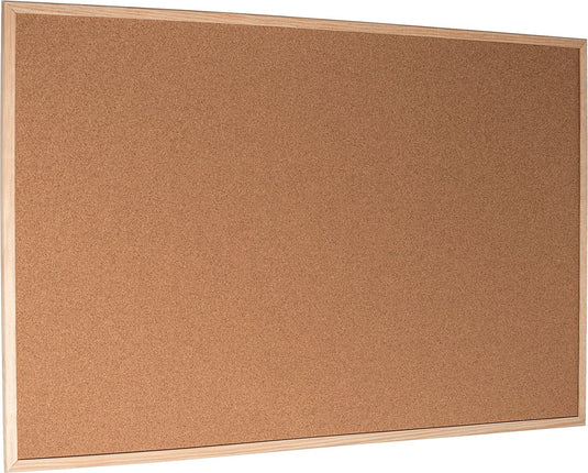 Esselte prikbord - kruk - 80x60cm - met speldjes - natuurbruin