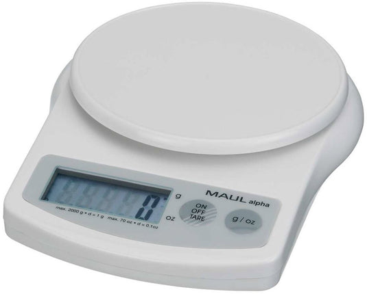 Maul alpha brievenweger 2 kg - wit - kunststof - 1 stuk - 18.8 x 14.1 x 3.7 cm -