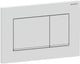 Geberit sigma20 bedieningsplaat - 2-toets spoeling - rechthoekige knoppen - matwit easy-to-clean - dualflush - mat wit