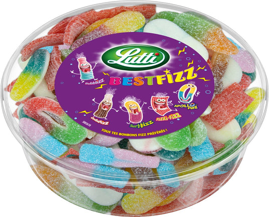 Lutti - best - fizz -zure snoepjes - tubo - 550gr