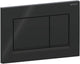 Geberit sigma20 bedieningsplaat - 2-toets spoeling - vierkant - glans zwart mat zwart
