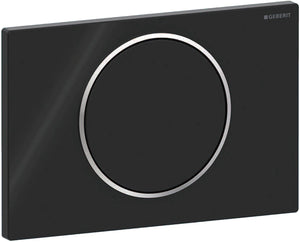 Geberit sigma10 bedieningsplaat - spoel-stop spoeling - rond - glans zwart