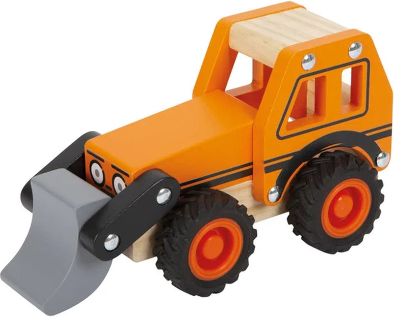 Afbeelding laden in galerijviewer, Small foot - houten graafmachine oranje
